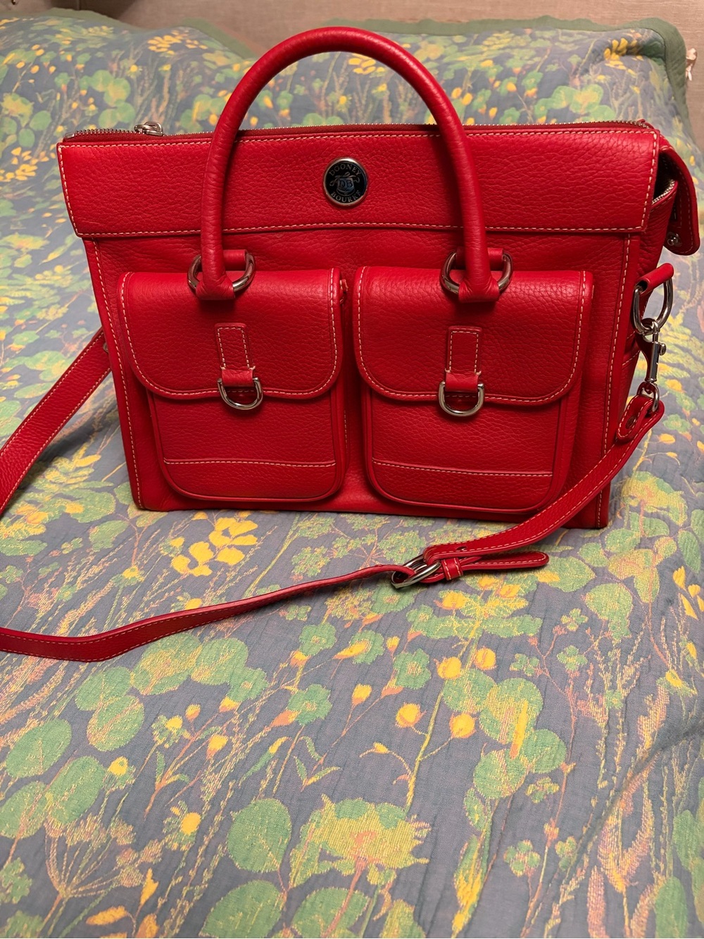 Dooney & Bourke Red Leather Double-Front Satchel